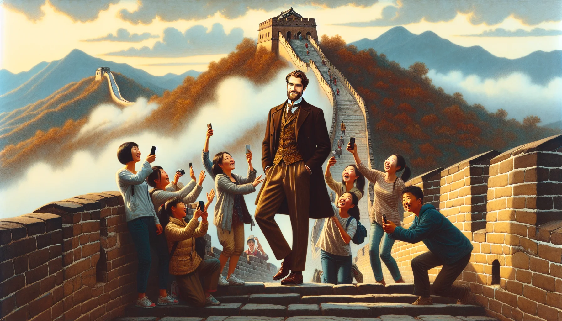 Hero image for Photo model at the Great Wall of China