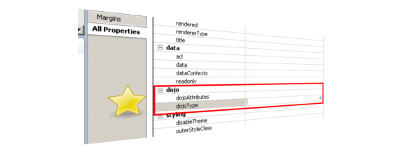 Dojo Properties in Domino Designer 8.5.1