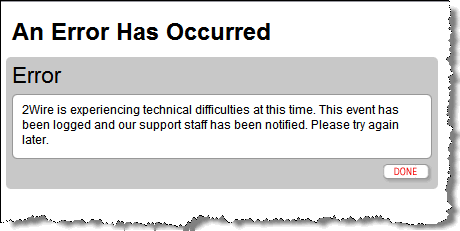 An Error Has Occurred An Error has Occured